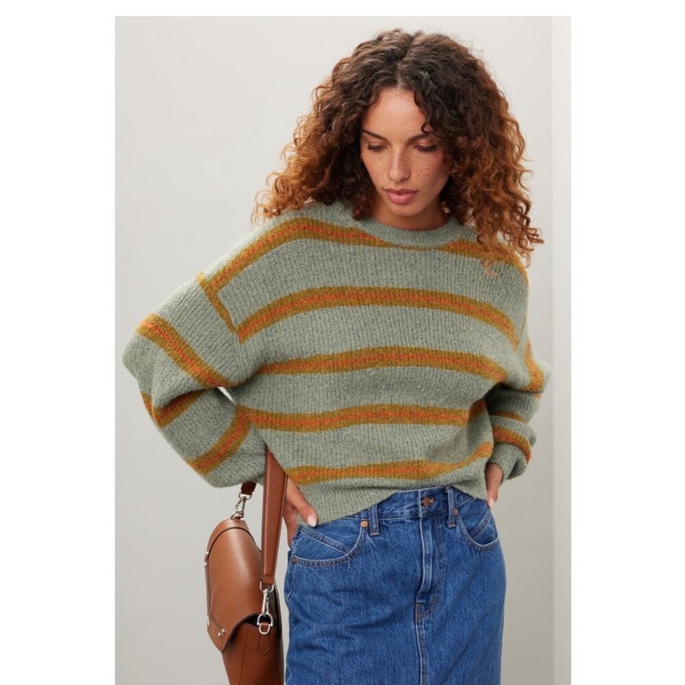 Spiritual Gangster Cropped Striped Sweater